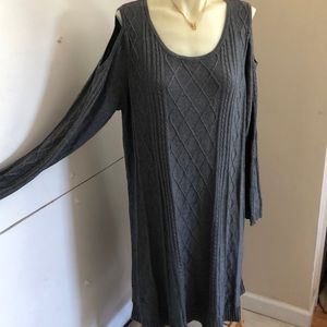 Grey sweater dress